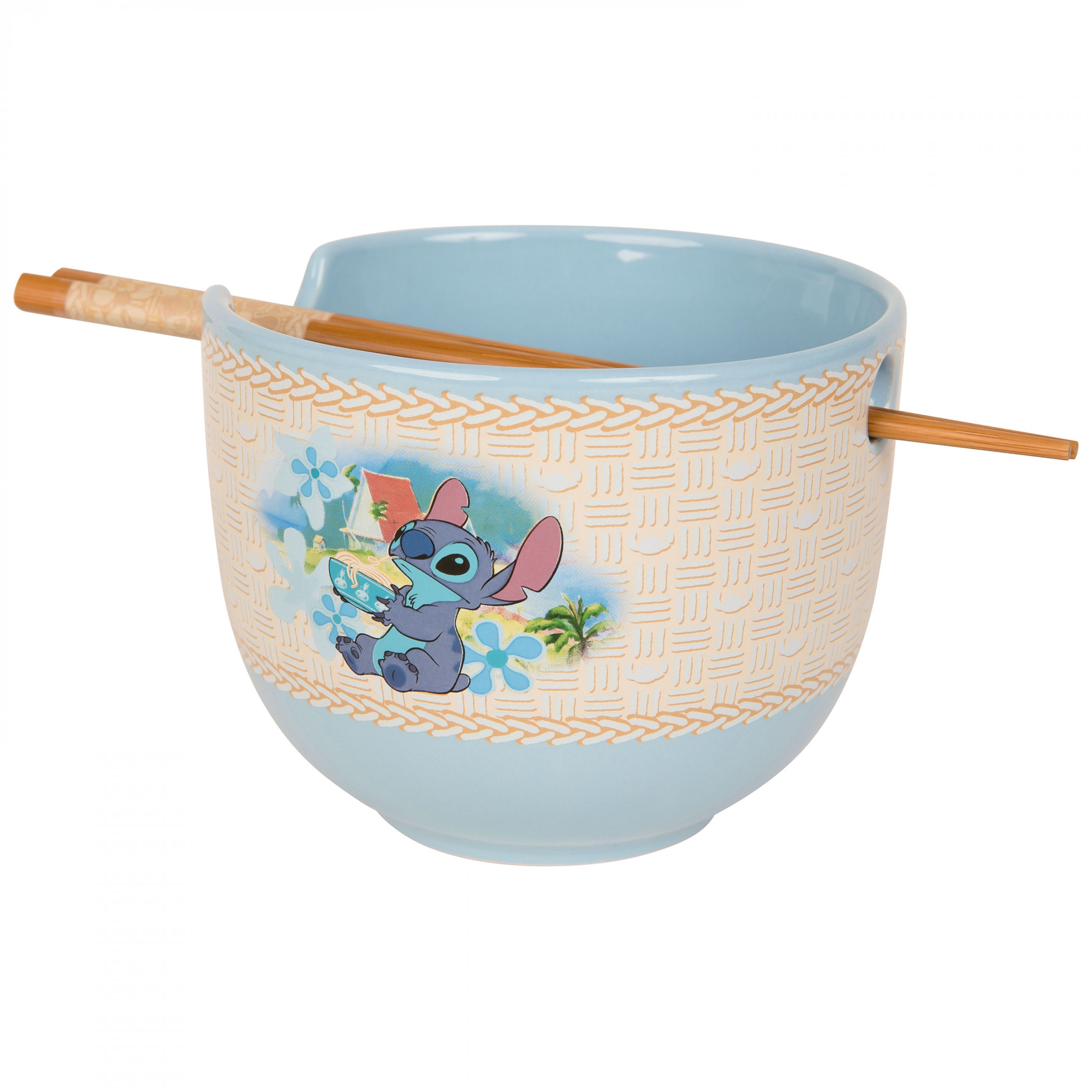 Disney Stitch Noodles Please Ramen Bowl with Chopsticks